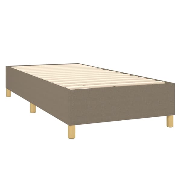 Boxspring-sängram Taupe 90x200 cm tyg