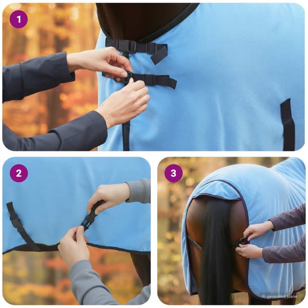 Hästdyna Full Aqua 75 cm Polyester Fleece