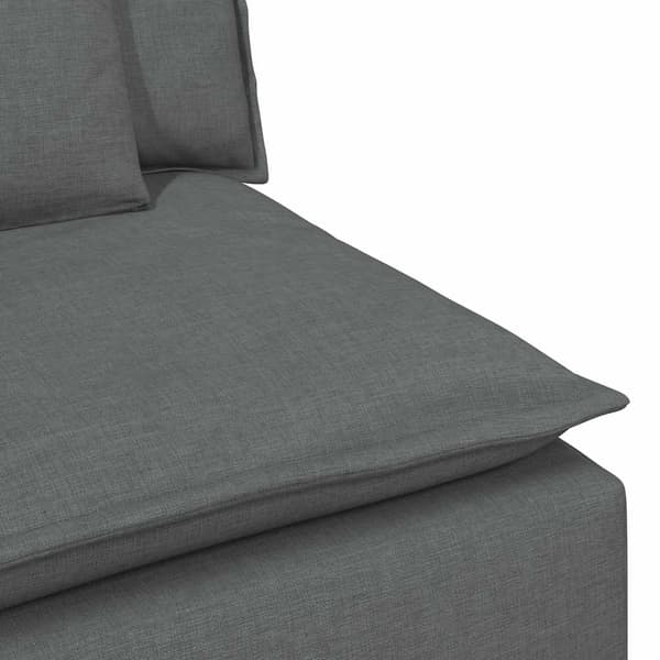 Modulär mittmodul för soffa med dynor mörkgrå 100 cm