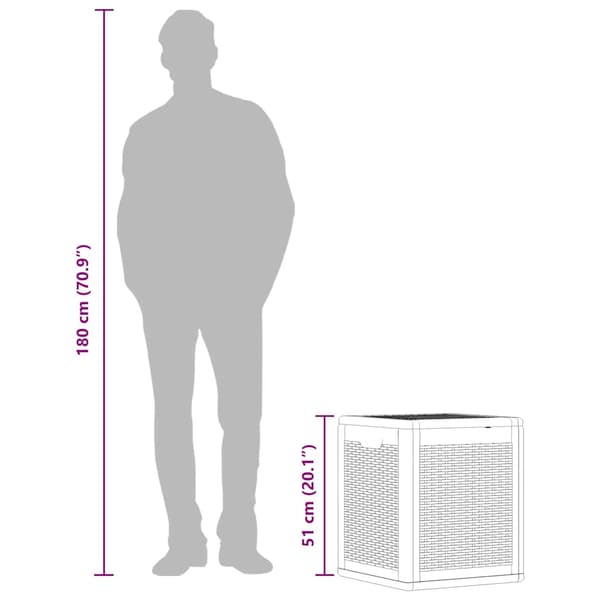 Dynbox 90 liter svart PP-rotting