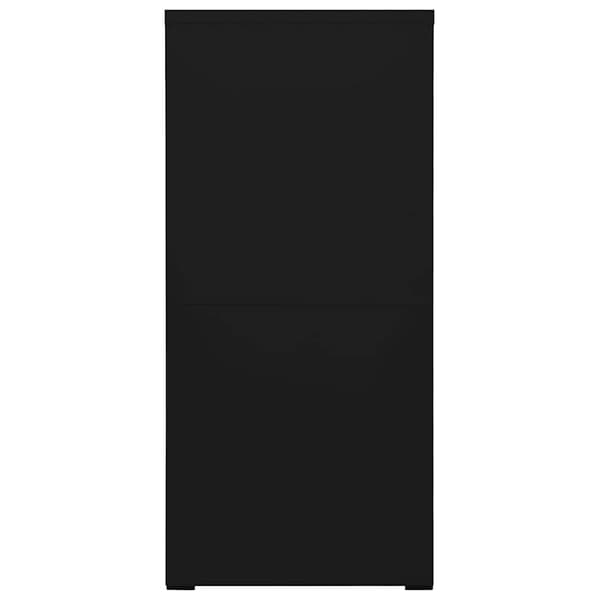 Dokumentskåp svart 46x62x133 cm stål