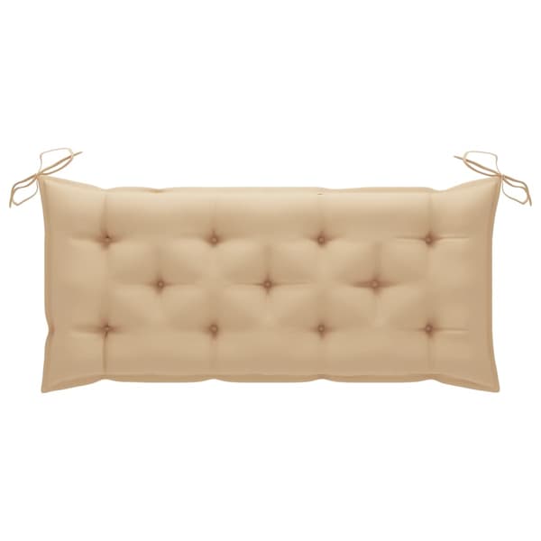 Trädgårdsbänk med dyna 120 cm bambu