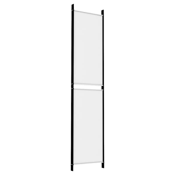 Rumsavdelare 4 paneler vit 200x220 cm tyg