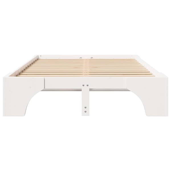 Sängram Vit 120 x 190 cm Massiv furu