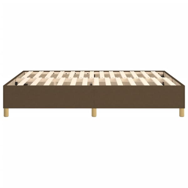 Boxspring-sängram mörkbrun 140x200 cm tyg