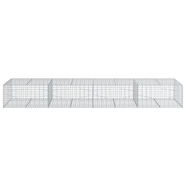 Gabionkorg med skydd 400x100x50 cm galvaniserat järn