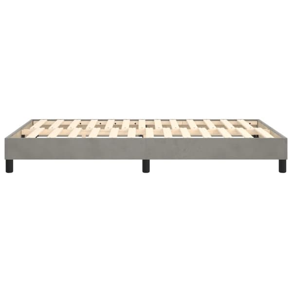 Boxspring-sängram ljusgrå 120x200 cm sammet