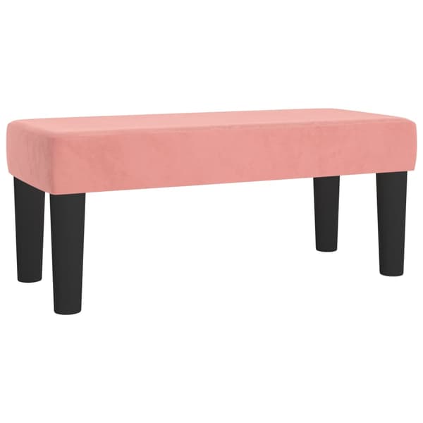 Ramsäng med madrass rosa 120x200 cm sammet