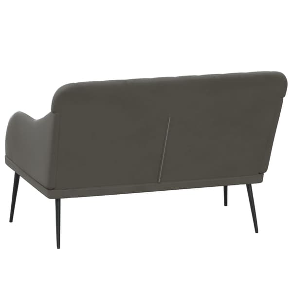 Bänk mörkgrå 110x76x80 cm sammet