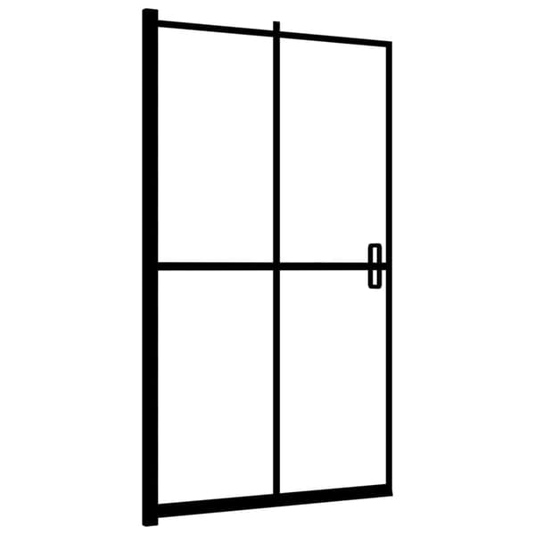 Duschvägg fällbar ESG 80x140 cm svart