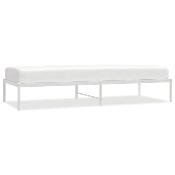 Sängram metall vit 80x200 cm