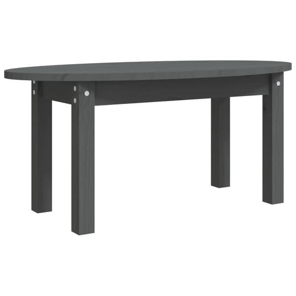 Soffbord grå 80x40x35 cm massiv furu