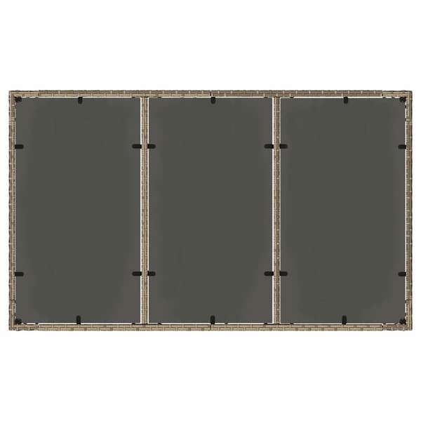 Trädgårdsmöbelset 5 pcs Grå konstrotting