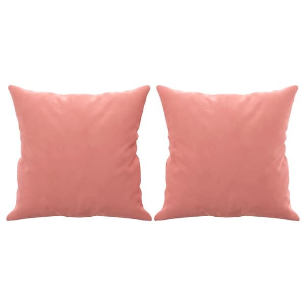 Prydnadskuddar 2 st rosa 40x40 cm sammet