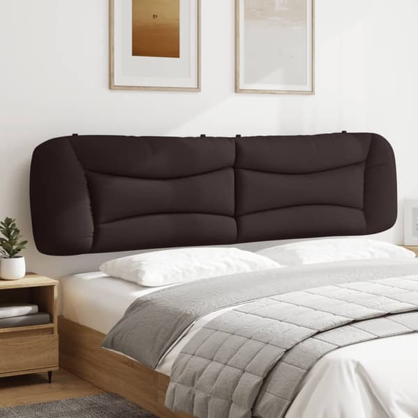 Headboard Cushion "Hvar" Dark Brown 200 cm Fabric