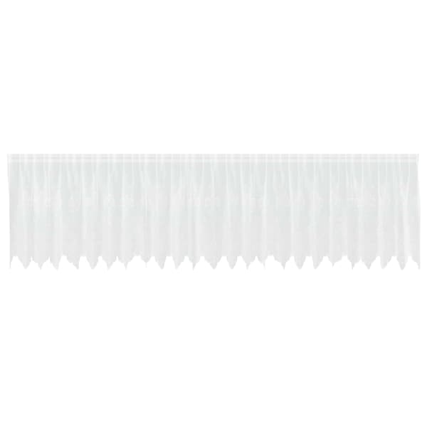 Spetsgardin med gardiner Blommor Vit 120 x 600 cm Polyester