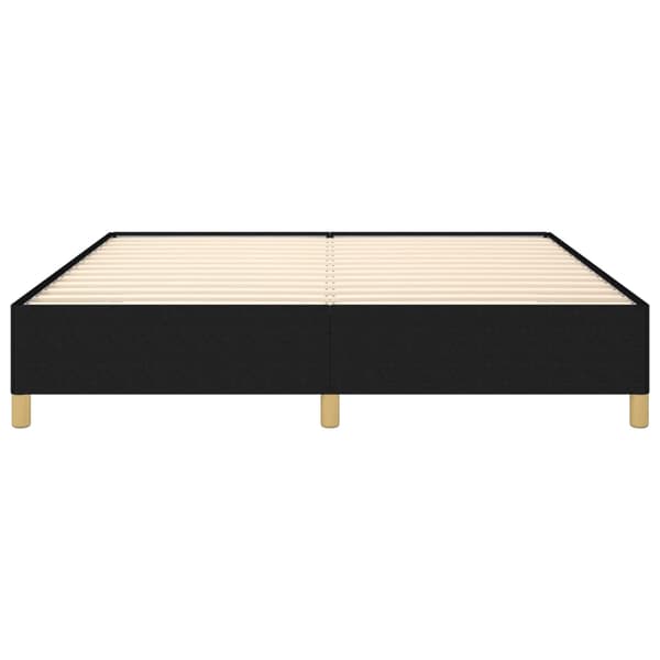 Boxspring-sängram svart 160x200 cm tyg