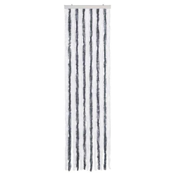 Insektsdraperi grå och vit 56x185 cm chenille