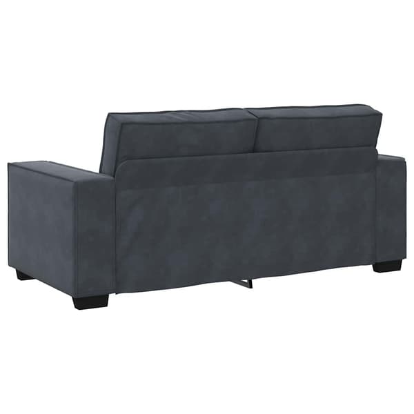Soffa 2-sits mörkgrå 180x78x84 cm sammet