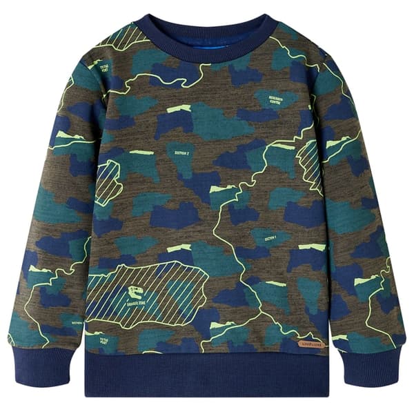 Tröja för barn mörk khaki melange 128