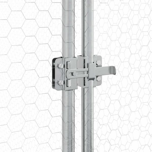 Hönsbur silver 200x105x182 cm galvaniserat stål