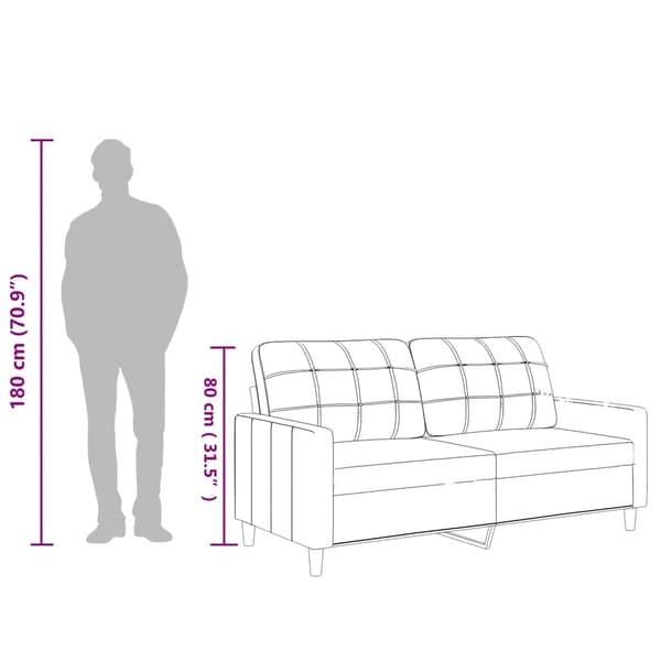 2-sitssoffa svart 140 cm konstläder