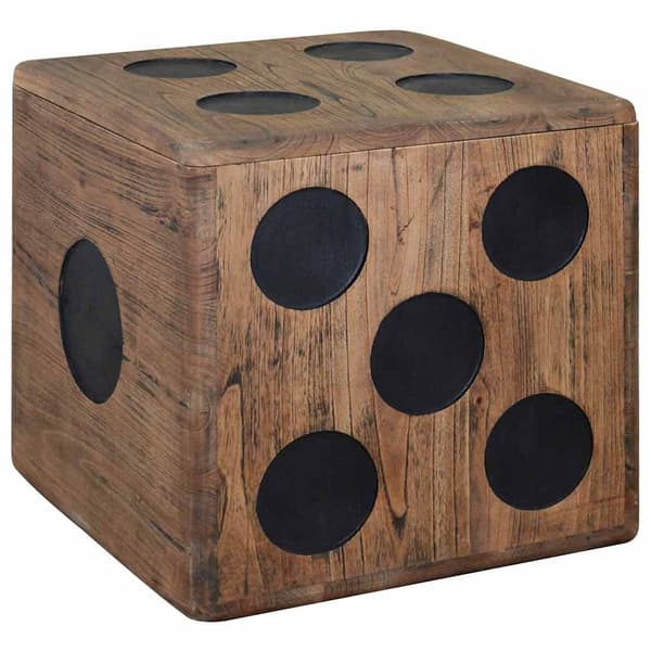 Förvaringsbox mindi-trä 40x40x40 cm tärningsdesign