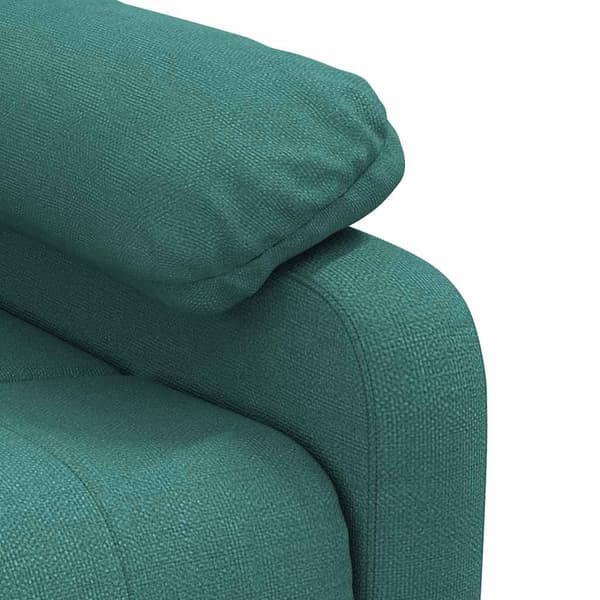 Reclinerfåtölj mörkgrön tyg
