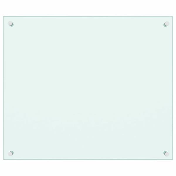 Stänkskydd 2 st vit 70x60 cm härdat glas
