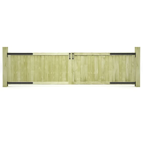 Trädgårdsgrindar 2 st impregnerad furu 300x75 cm