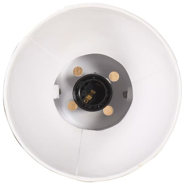 Vägglampa industriell stil vit rund E27