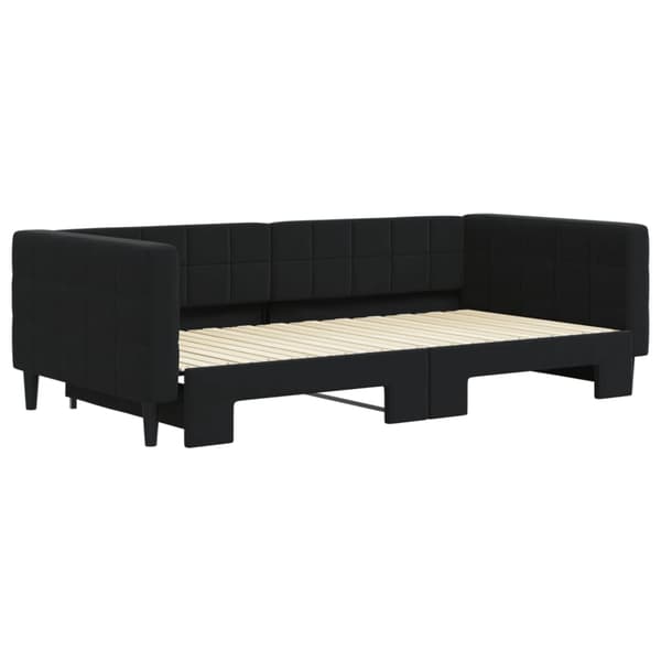 Dagbädd utdragbar svart 100x200 cm sammet
