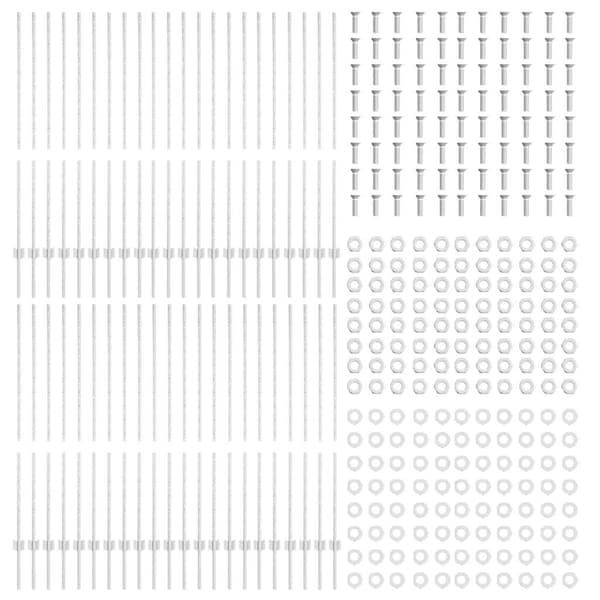 Stängselstolpe 44 pcs Silver 180 cm Stål