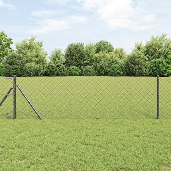 Kedjelänk Stängsel 25 x 0,4 m Stål Grå