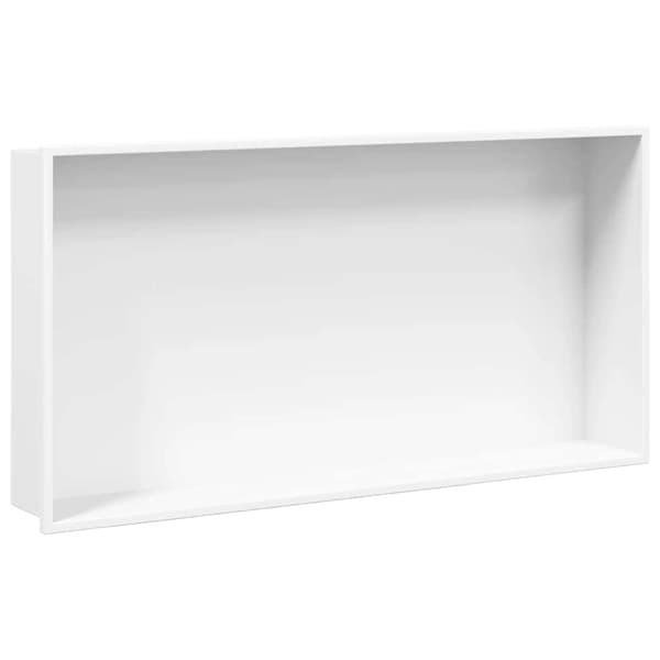 Duschnisch matt vit 62x32x9 cm rostfritt stål