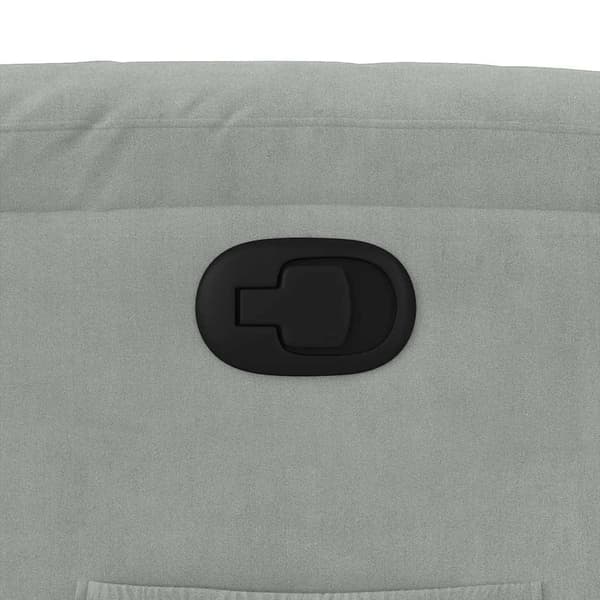Reclinerfåtölj ljusgrå sammet