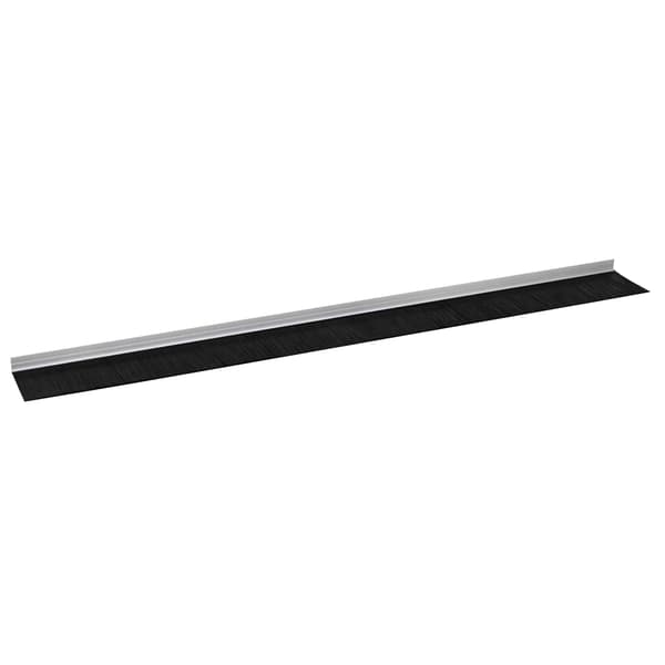 Självhäftande dörrborstlist 12 pcs Silver 100 cm