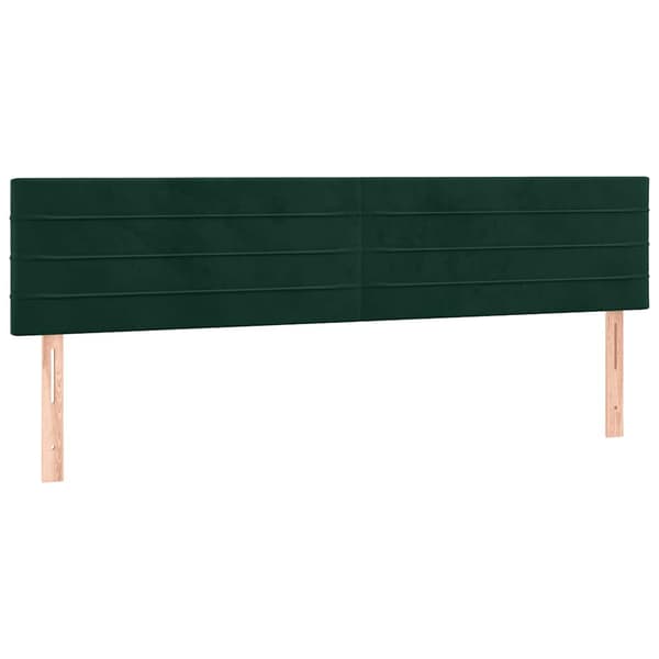 Ramsäng med madrass mörkgrön 200x200 cm sammet
