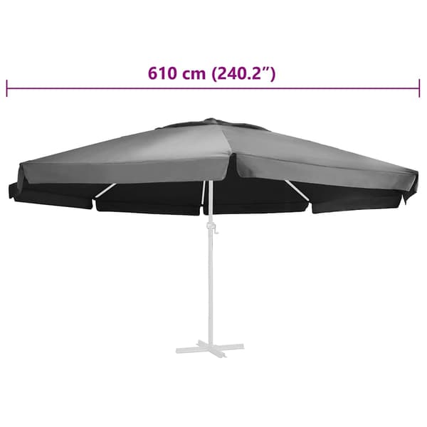 Reservtyg för parasoll antracit 610 cm