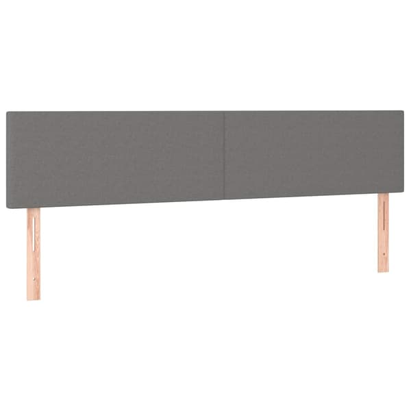 Ramsäng med madrass mörkgrå 120x190 cm tyg
