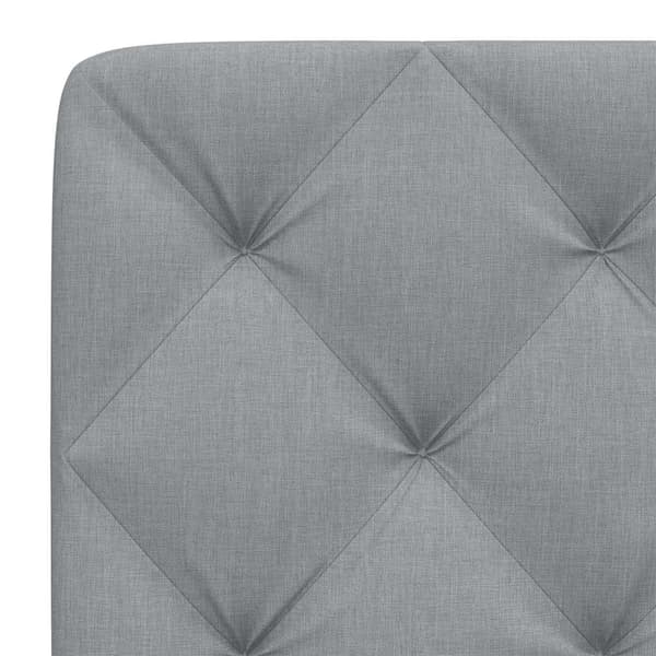 Headboard Cushion Light Grey 100 cm Fabric