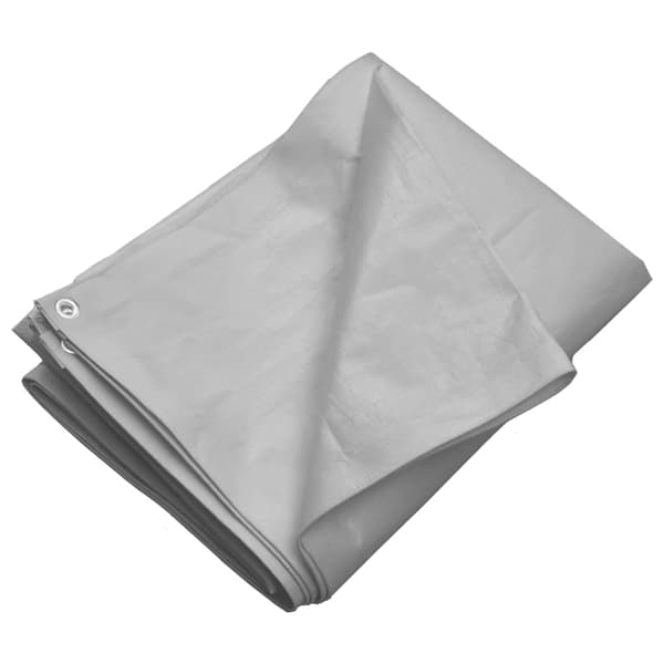Presenning 260 g/m² 4x8 m grå HDPE