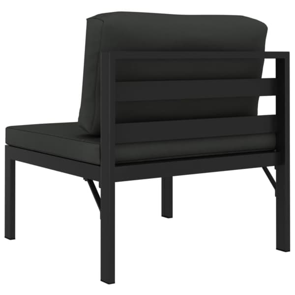 Trädgårdssoffa 2-sits med dynor aluminium antracit