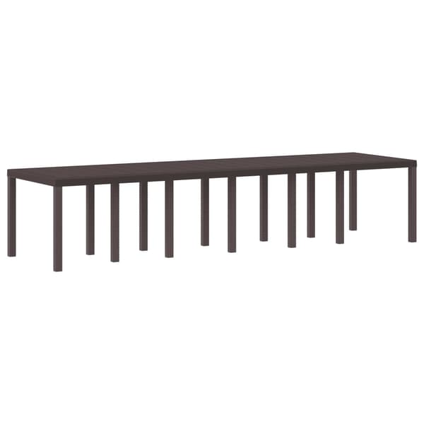 Trädgårdsbord Brun 350 x 100 x 74 cm konstrotting