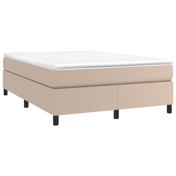 Boxspring-sängram cappuccino 140x200 cm konstläder