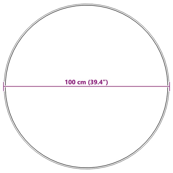 Fuskfäll matta TAFALLA Antracit Ø 100 cm Polyester