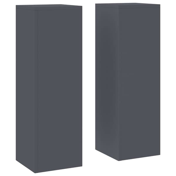 Växtställ 2 pcs Antracit 24 x 24 x 75 cm Stål