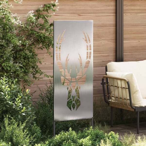 Trädgårds integritetsskärm Silver 50 x 140 cm Rostfritt stål