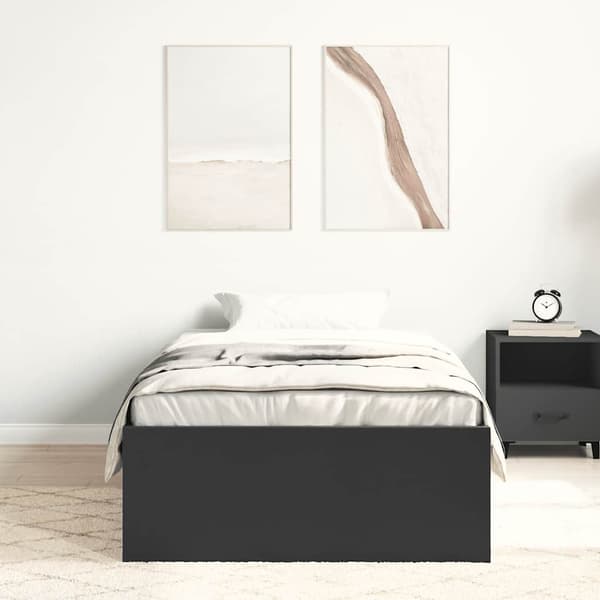 Sängram svart 90x200 cm