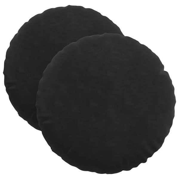Sittkuddar 2 pcs Svart Ø 40 x 13 cm Sammet